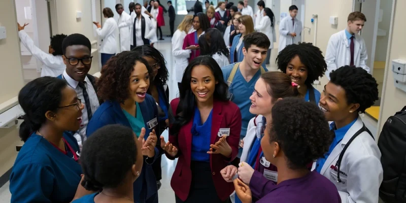 medical-students-are-hallway-talking